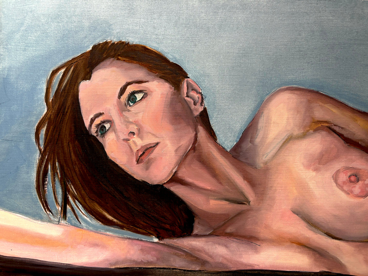 Oil Sketch - Blue Nude 1 2017