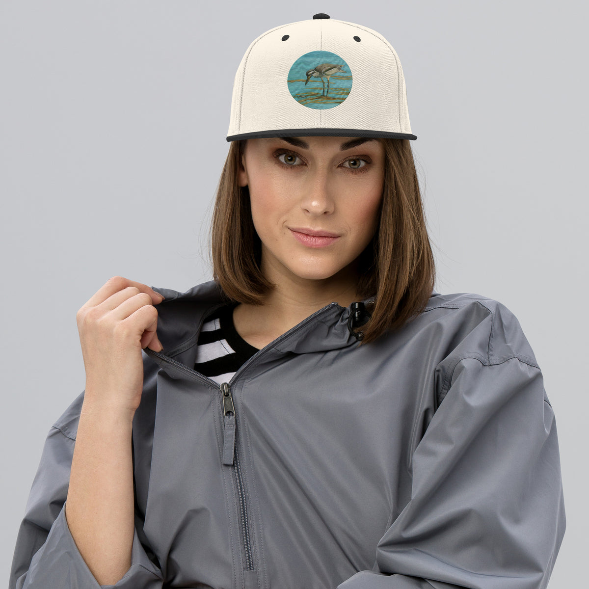 Cairns Esplanade Beach Stone Curlew Snapback Hat
